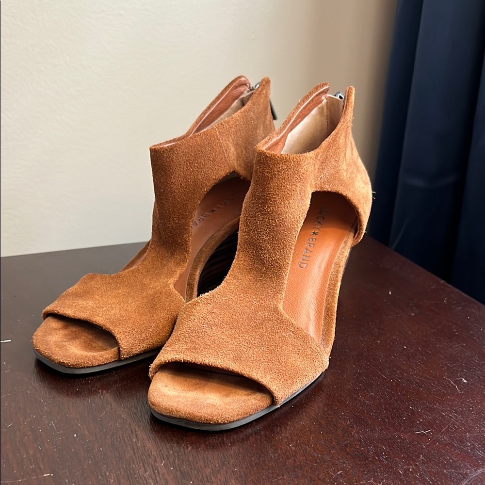 Lucky Brand Women's Brown Suede Open-Toe Shoes